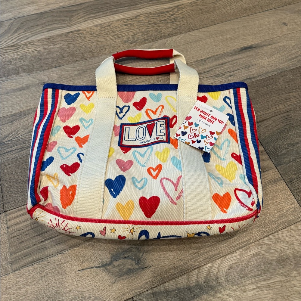 Brand New BRIGHTON Red White and You Mini Tote
